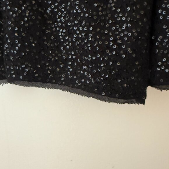 J. Crew Black Sequin Open Cardigan - Size Medium - Picture 6 of 8